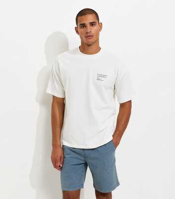 Jack & Jones Blue Cotton Rich Woven Drawstring Shorts