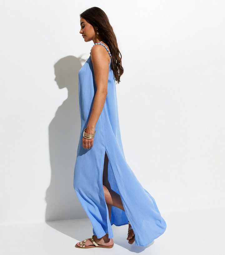 chinese dress ladies Crinkle Texture Tie Back Maxi Dress  Astrologie California