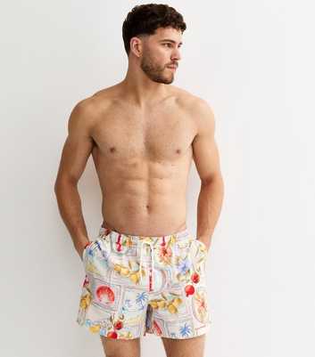 Multicoloured Regular Mediterranean Swim Shorts