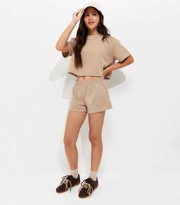 Girls Camel Side Split Running Shorts