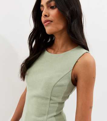 Light Green Soft Touch Peplum Vest