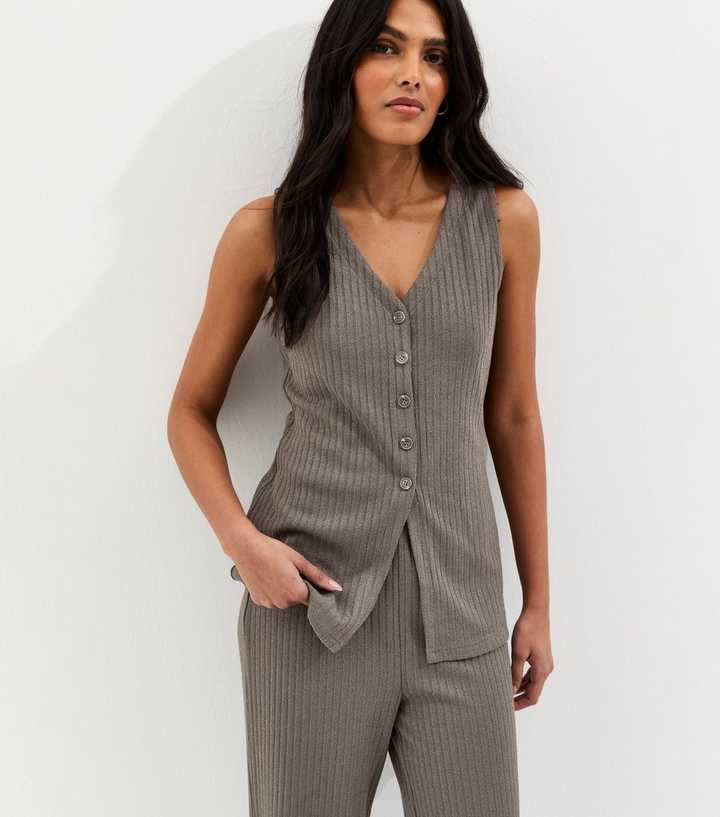 Mink Soft Touch V Neck Waistcoat