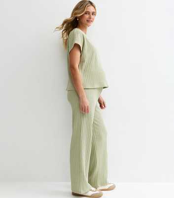 Maternity Light Green Pointelle Trouser