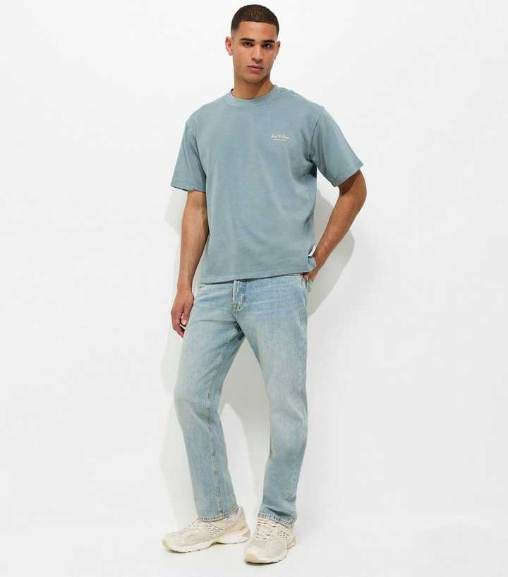 Jack & Jones Light Blue Wash Straight Leg Jeans