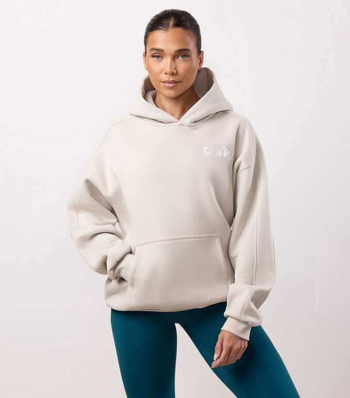 Gym King Women's Light Grey Inspire Oversized Hoodie