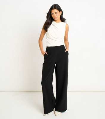 Gini London Black Wide Leg Trousers