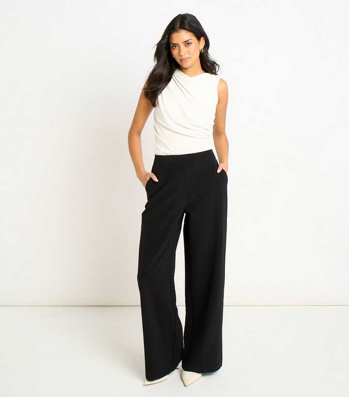 Gini London Black Wide Leg Trousers