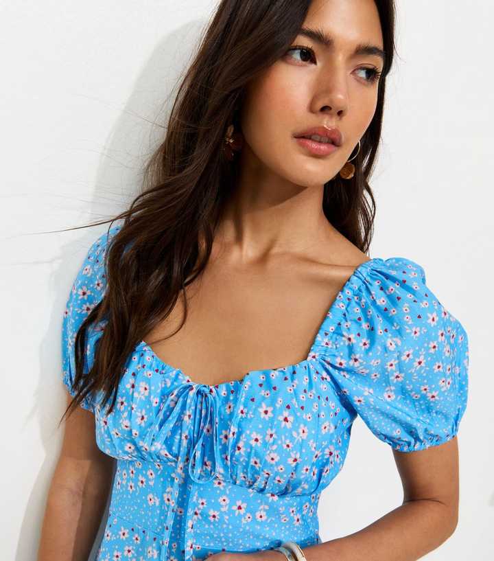 princess polly baby blue dress Buy Apricot Blue Polka Dot Milkmaid Mini Dress from the Next UK online shop
