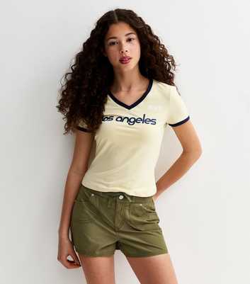 Girls Dark Khaki Parsley Cargo Shorts