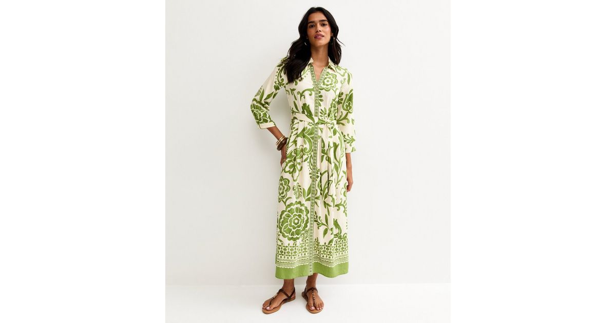 new look green floral dress New Look Green Ditsy Wrap Dress Sells Out
