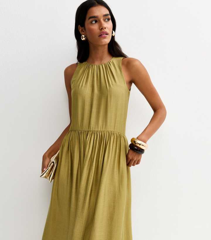 sachin and babi light blue dress Veronica Beard Cam Drop-waist Midi Shirtdress in Natural main image 0