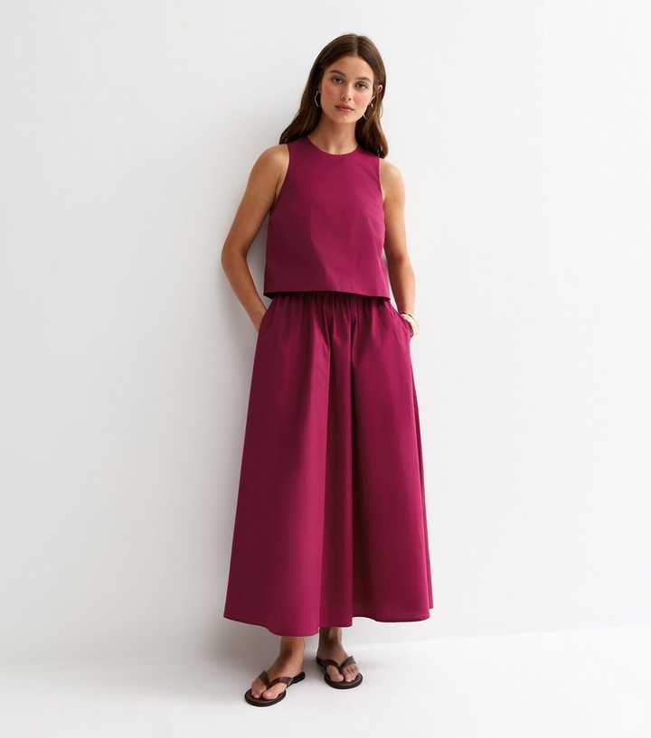 Light Burgundy Layered Sleeveless Midi Dress
