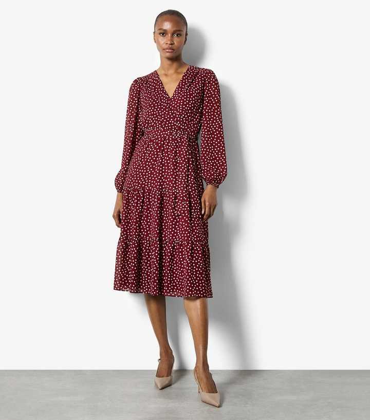 strapless open back dress Girls' Red Polka Dots 3/4 Sleeve Pocket Twirl Dress Size: 2T Toddler by Mila & Rose