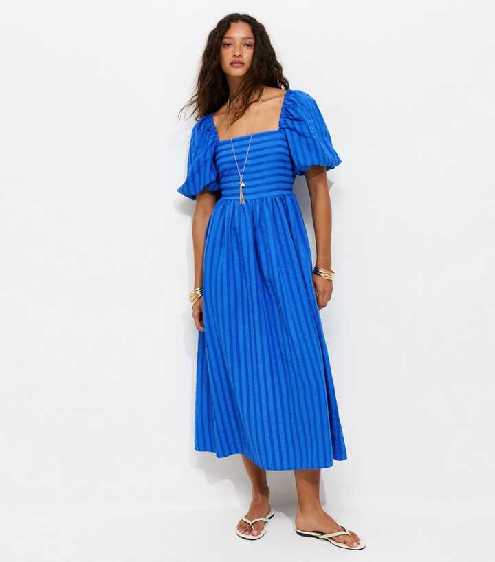 strapless open back dress Women Plus Size Navy Blue & Red Floral Printed V-Neck Puff Sleeves Tie-Up  Waist Flared Wrap Midi Dress main image 1