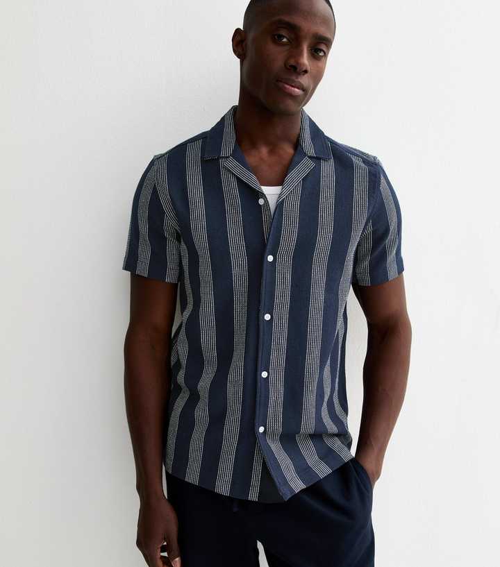 Blue Regular Striped Short Sleeve T-Shirt