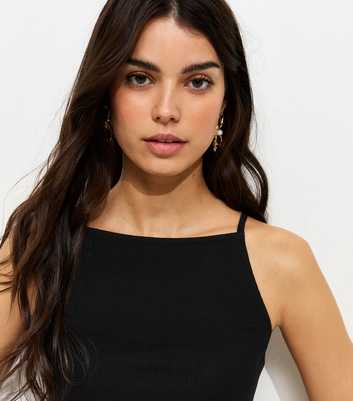 Black Thin Strap Vest