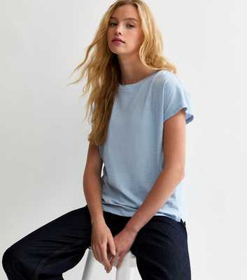 Light Blue Grown On Sleeve T-Shirt