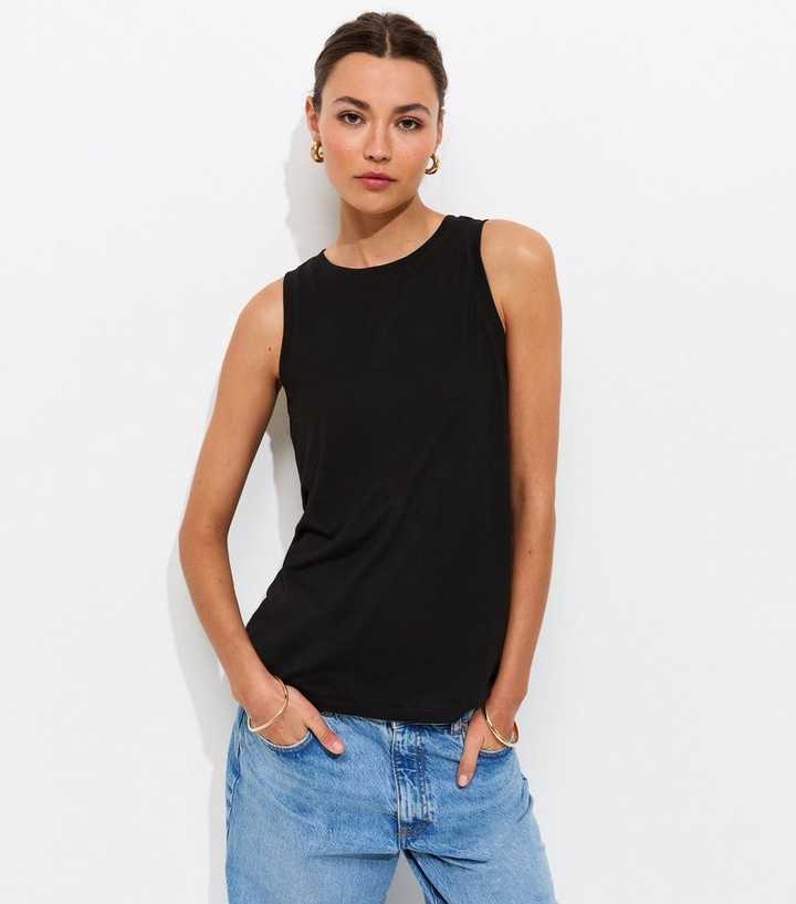 Black Relaxed Fit Vest