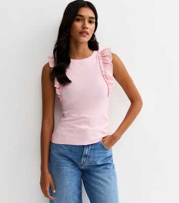 Light Pink Ruffle Sleeve Top