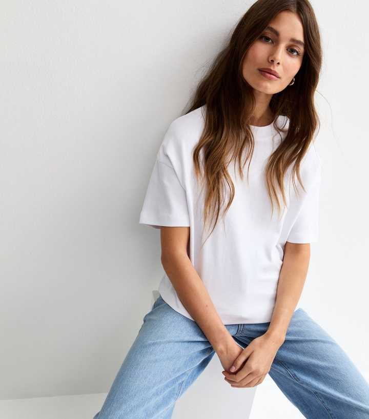 Premium White Heavyweight Cotton Boxy T-Shirt