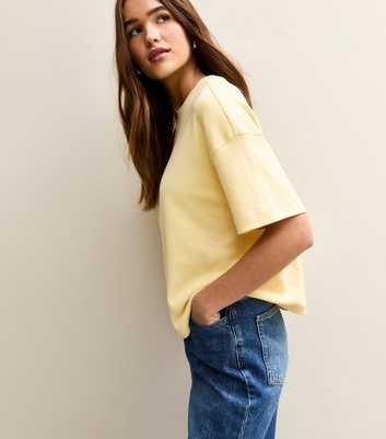 Premium Light Yellow Heavyweight Cotton Boxy T-Shirt