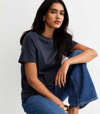 Premium Navy Heavyweight Cotton T-Shirt