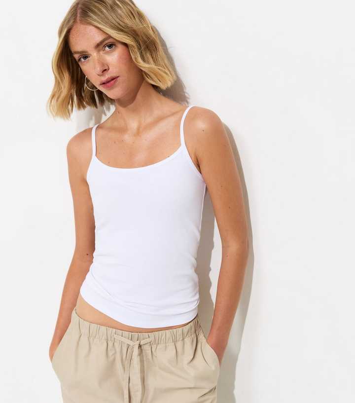 White Scoop Neck Cami Top