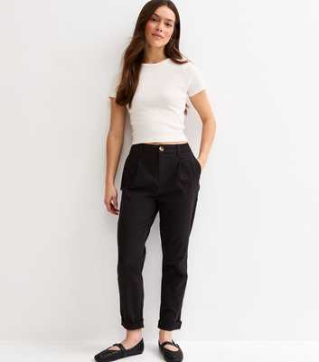 Petite Black Chino Trousers