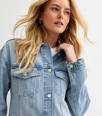 Tall Light Blue Oversized Denim Jacket