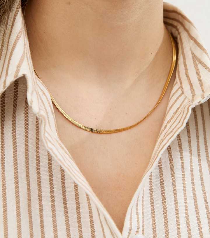 18ct Gold Plated Skinny Snake Chain Necklace