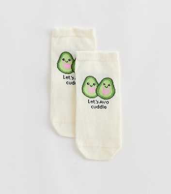 Cream Avocado Trainer Socks