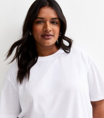Curves White Oversized T-Shirt | New Look