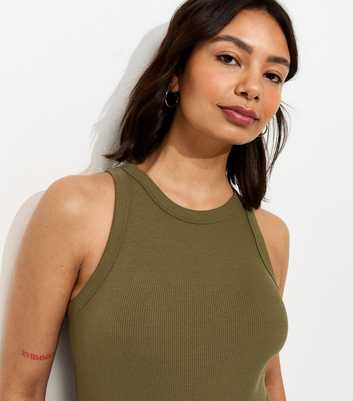 Maternity Khaki Racer Vest Top