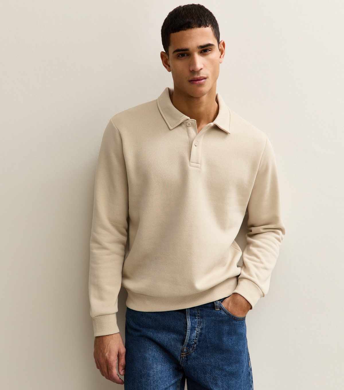 Jack & Jones Men's Moonbeam Plain Sweatshirts | Relaxed Fit, Plain, Long Sleeves, Casual, Maximum Temperature 40°C Normal Process - Image 2