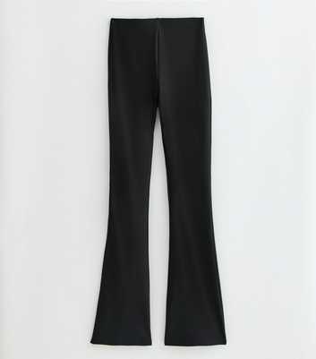 Tall Black Rib Flare Leggings