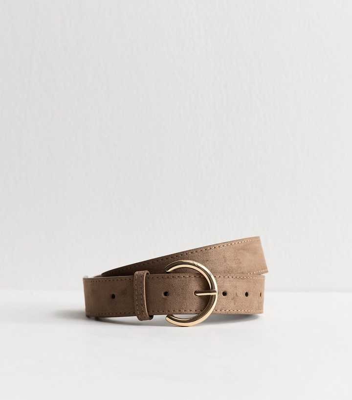 Light Brown Faux Suede Belt