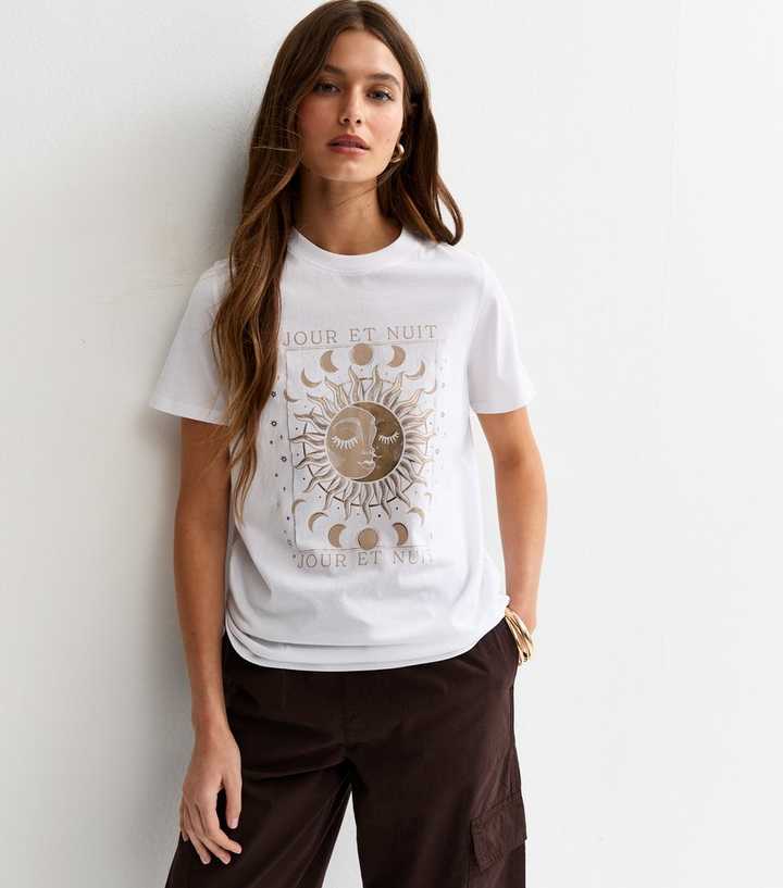 White Mystic Print T-Shirt