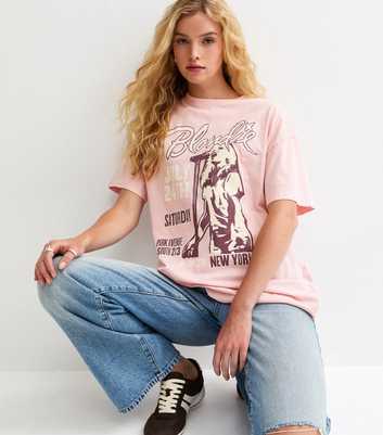 Light Pink Blondie Acid Oversized T-Shirt