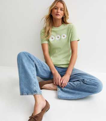 Tall Green Daisy Print T-Shirt
