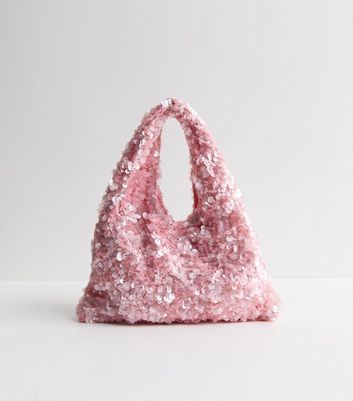 Light Pink Sequinned Grab Bag