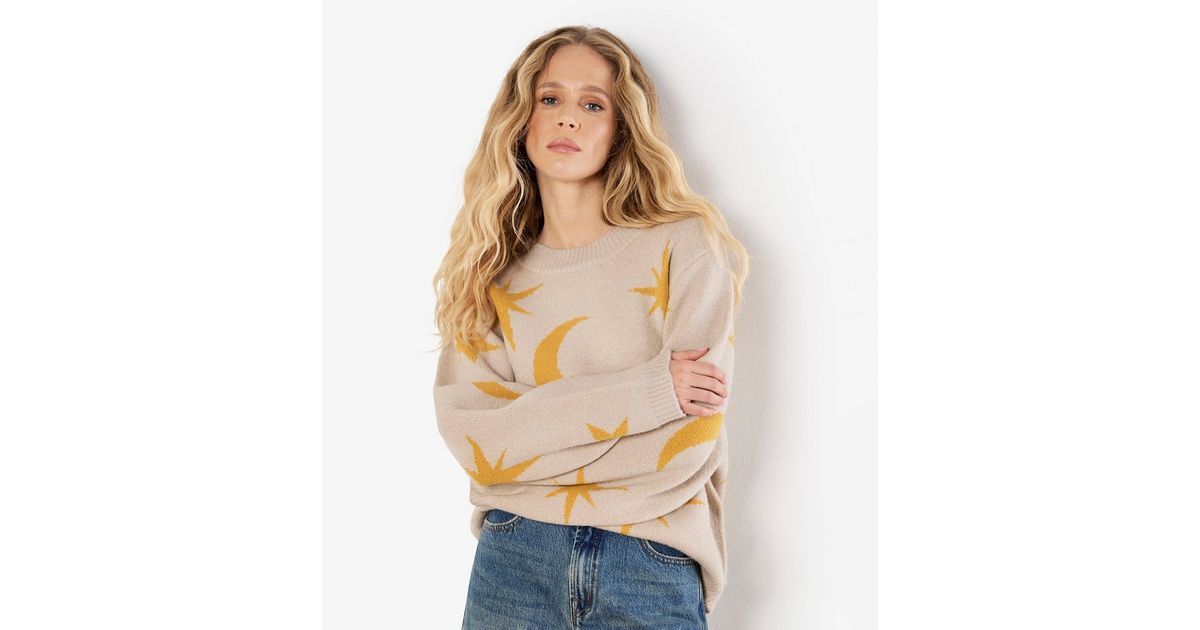 Apricot Stone Constellation Jumper | New Look