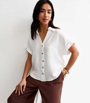 Petite White Short Sleeve Shirt