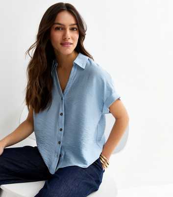 Petite Blue Short Sleeve Shirt