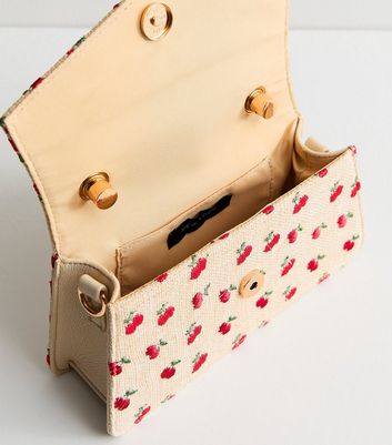 Stone Cherry Embroidered Top Handle Bag | New Look
