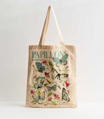 Stone Papillons Butterfly Print Tote Bag