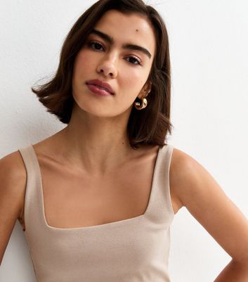 Premium Mink Square Neck Top | New Look