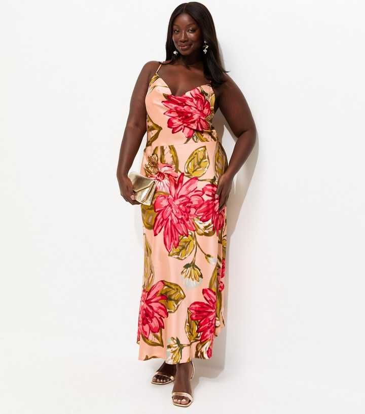 knee length dresses for ladies Venecia Floral Petal Long Slip Dress main image 0