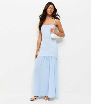 Light Blue Bandeau 2 In 1 Midi Dress