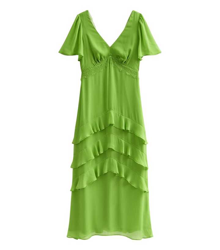 green emerald velvet dress Nevara Dress - Green Tea main image 1