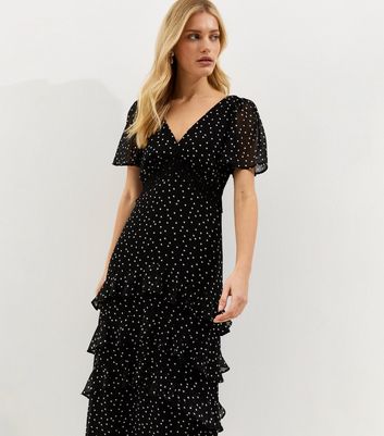 Tiered Chiffon Dress | New Look